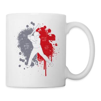Baseball Baseball Player Baseball Splash Baseball Player - Mug - white - Right