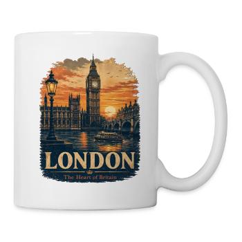 London at Sunset Vintage Skyline - Mug - white - Right