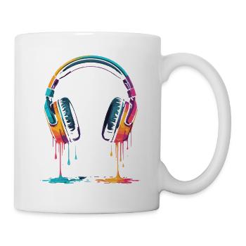 Drip Color Kopfhörer Gaming Headset Gamer - Tasse - Weiß - Rechts
