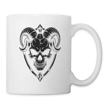 Skull with Horns Ram Skull - Mug - white - Right