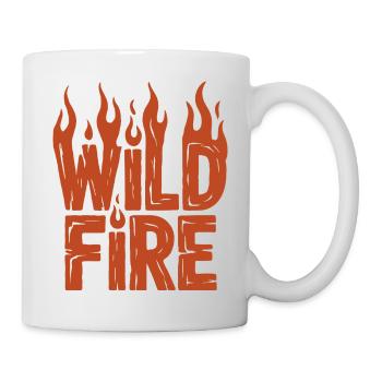Conception de flammes de feu de forêt - Mug blanc - blanc - Droite