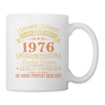 1976 Jahrgang Legende Vintage 50. Geburtstag - Tasse - Weiß - Rechts