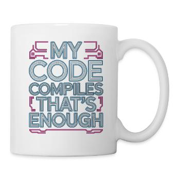 Mobile App Developer Code Compiles Mobile Coding - Mug - white - Right