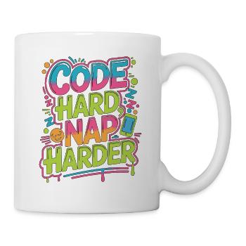 Mobile App Developer Code Hard Application Coding - Mug - white - Right