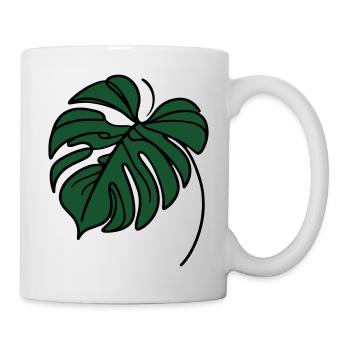 Monstera - Tasse - Weiß - Rechts