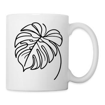 Monstera - Tasse - Weiß - Rechts