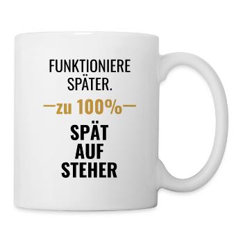 Zu 100% – Punkt. - Tasse - Weiß - Rechts