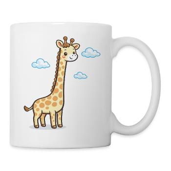 Giraffe in the cloudy sky - Mug - white - Right