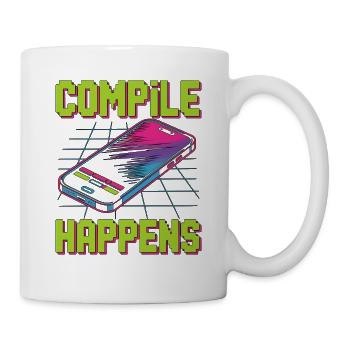 Mobile App Developer Compile Happens Mobile Coding - Mug - white - Right