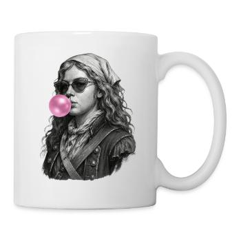 Anne Bonny Marin Vintage aux bulles roses - Mug blanc - blanc - Droite