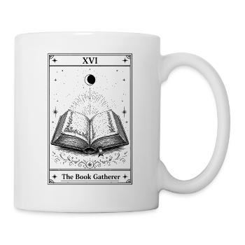 Der Büchersammler | Tarotkarte - Tasse - Weiß - Rechts