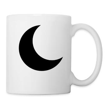 Crescent moon black - Mug - white - Right