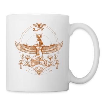 Geflügelte ägyptische Göttin - Tasse - Weiß - Rechts