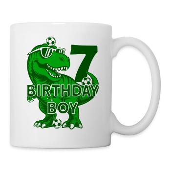 7 JAHRE BIRTHDAY BOY FUßBALL 7. GEBURTSTAG - Tasse - Weiß - Rechts