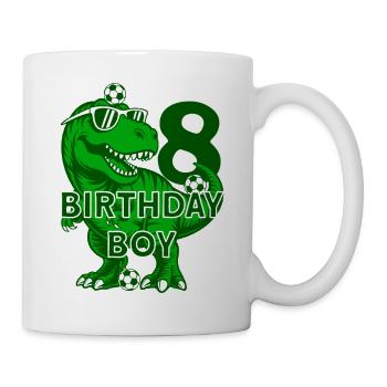 8 JAHRE BIRTHDAY BOY FUßBALL 8. GEBURTSTAG - Tasse - Weiß - Rechts