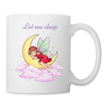 Schlafende Fee auf dem Mond - Tasse - Weiß - Rechts