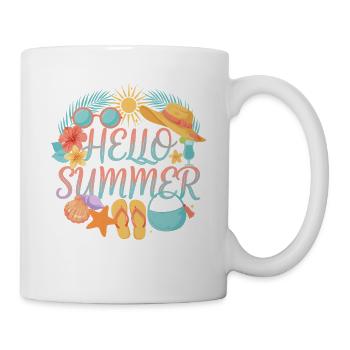 Hello Summer Tropical Print Beach Accessories - Mug - white - Right