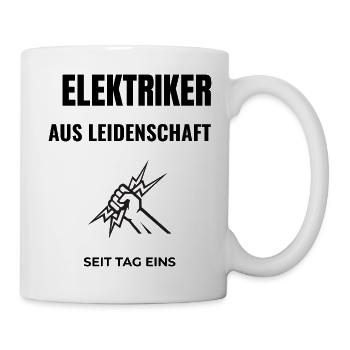 Électricien passionné depuis le premier jour - Mug blanc - blanc - Droite