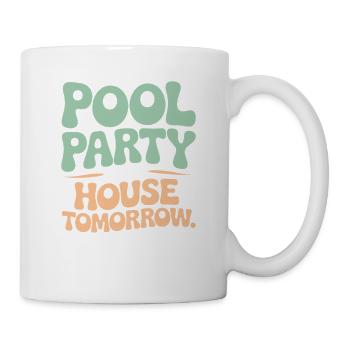 Fête à la piscine Amenez la piscine Fête d’été à la piscine en remarque - Mug blanc - blanc - Droite
