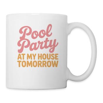 Fête à la piscine Amenez la piscine Fête d’été à la piscine en remarque - Mug blanc - blanc - Droite