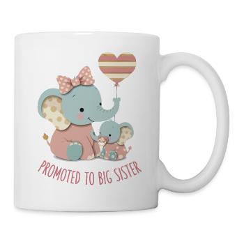 Révélation du sexe : baby shower promue à la grande sœur - Mug blanc - blanc - Droite