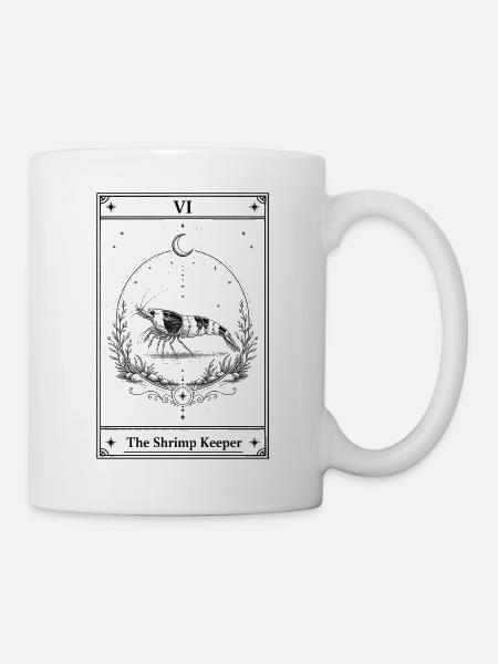 Der Garnelenhüter | Aquarium Tarot - Tasse - Weiß