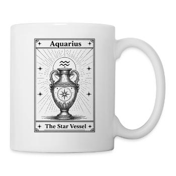 Aquarius | Tarot card zodiac sign - Mug - white - Right