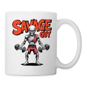 Savage Skelett Bodybuilding - Tasse - Weiß - Rechts