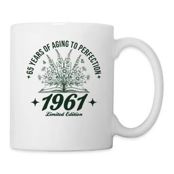 65th Birthday Wildflowers Vintage 1961 Retro - Mug - white - Right