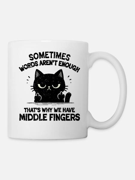 Deshalb haben wir Mittelfinger - Tasse - Weiß