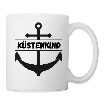 Küstenkind mit Anker - Tasse - Weiß - Rechts