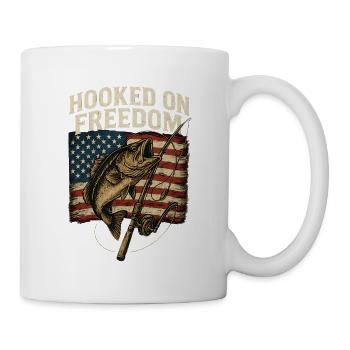 Auf Freedom Fishing American gehakt - Tasse - Weiß - Rechts