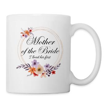 Mutter der Braut Blumen-Hochzeitsgeschenk - Tasse - Weiß - Rechts