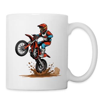 Motocross jump in the mud - Mug - white - Right