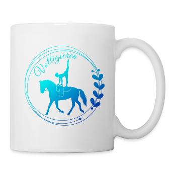 Voltigieren Nadel – Sport Outfit für Voltigierer - Tasse - Weiß - Rechts