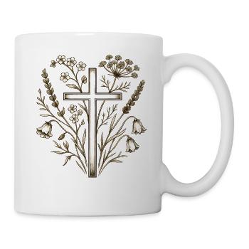 Floral Cross - Mug - white - Right