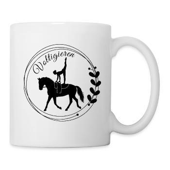 Voltigieren Nadel – Sport Outfit für Voltigierer - Tasse - Weiß - Rechts