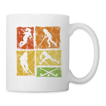 Hockey Feldhockey Hallenhockey Frauen Mädchen - Tasse - Weiß - Rechts