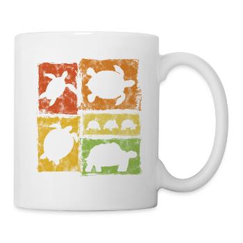 Turtle in Perspective Retro Graphic - Mug - white - Right