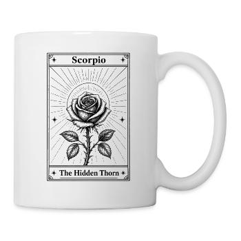 Skorpion | Tarotkarte Sternzeichen - Tasse - Weiß - Rechts