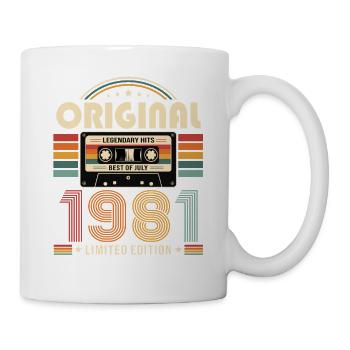 Cadeau pour le 45e anniversaire Millésime de juillet 1981 - Mug blanc - blanc - Droite