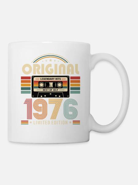 50e verjaardagscadeau Vintage juli Vintage 1976 - Mok - wit