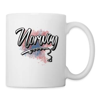 Canne à pêche norvégienne - Mug blanc - blanc - Droite