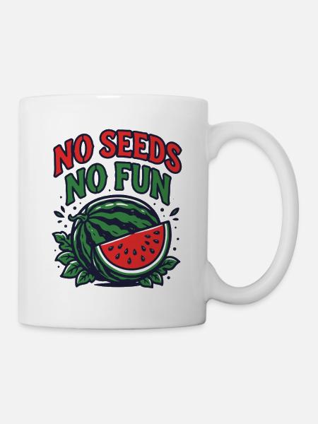 Wassermelone | Keine Kerne, kein Spaß - Tasse - Weiß