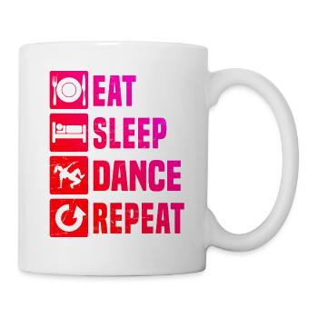 Geschenkidee für die Breakdancerin mit Break Dance - Tasse - Weiß - Rechts