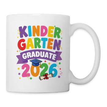 Kindergartenabschluss 2026 Abschlussjahrgang - Tasse - Weiß - Rechts