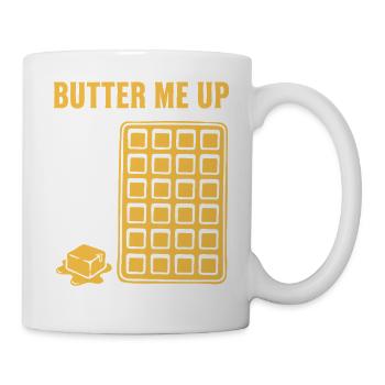 Breakfast Butter Me Up Funny Brunch Coffee Pancake - Mug - white - Right
