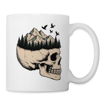 Skull Mountain Landscape - Mug - white - Right
