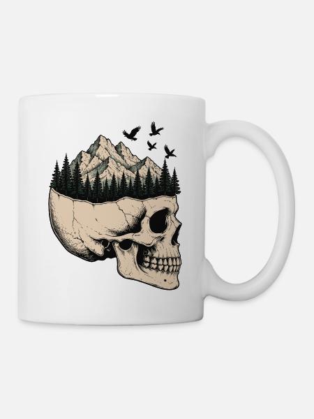 Skull Mountain Landschaft - Tasse - Weiß