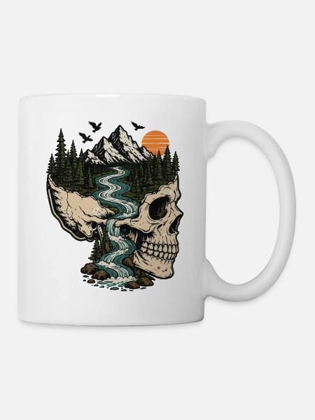 Skull Mountain Landschaft - Tasse - Weiß
